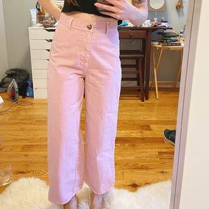 Pale Pink High Waist Jeans